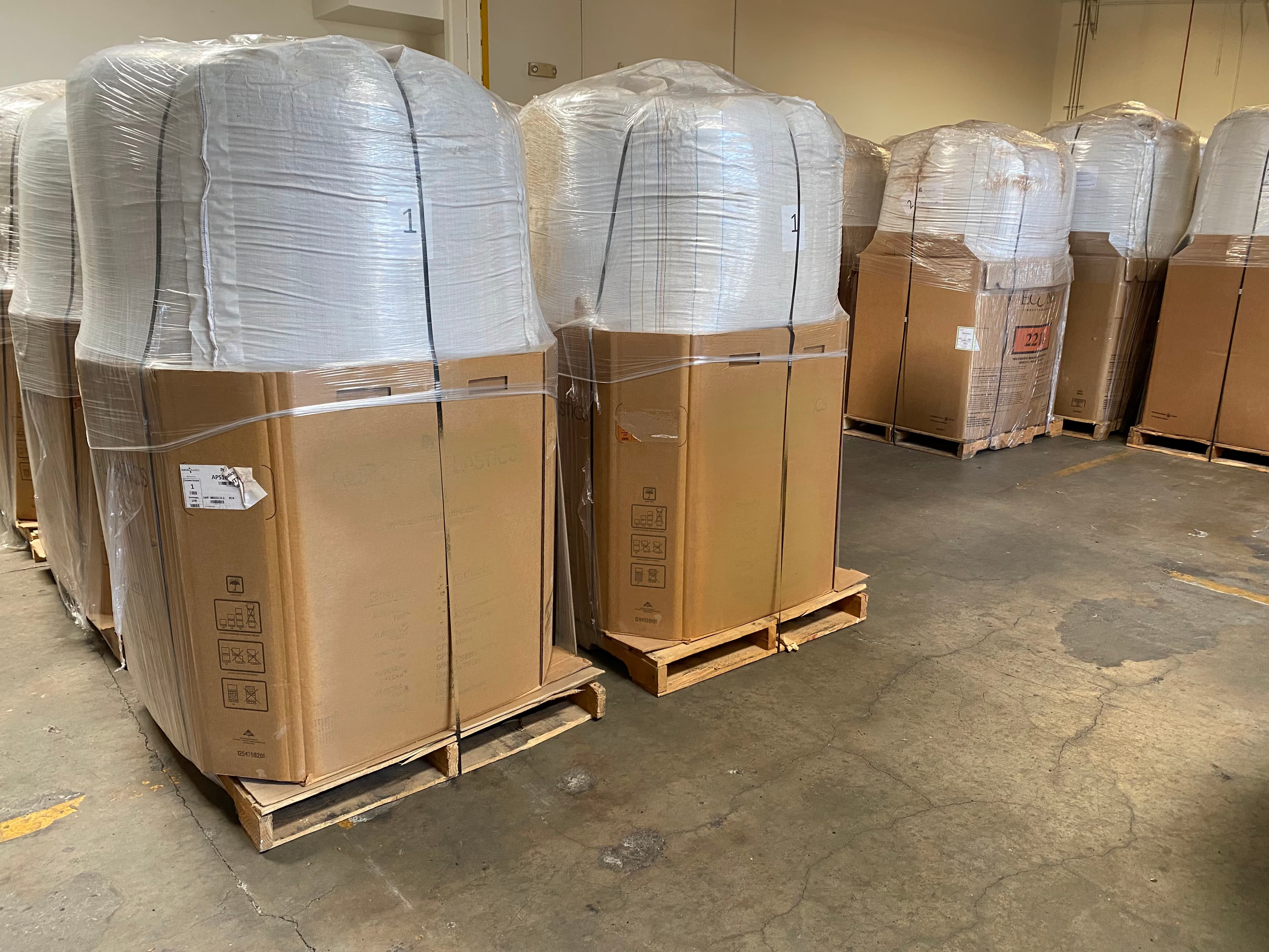 Yucca Schidigera Supersacks in a Warehouse
